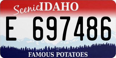 ID license plate E697486
