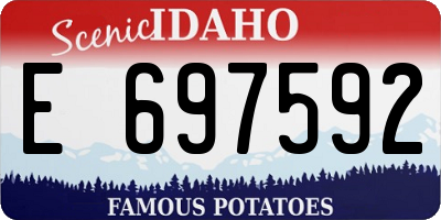 ID license plate E697592