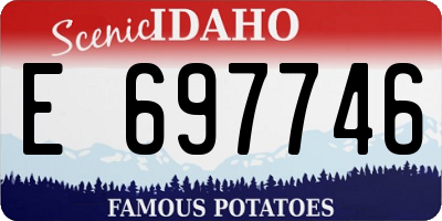 ID license plate E697746