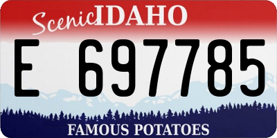 ID license plate E697785