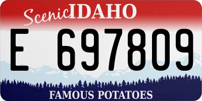 ID license plate E697809