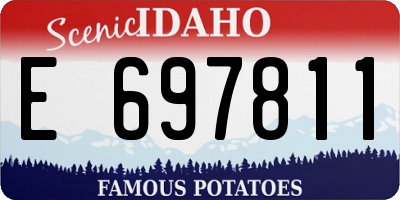 ID license plate E697811