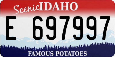 ID license plate E697997
