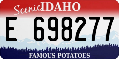 ID license plate E698277