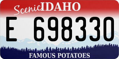 ID license plate E698330