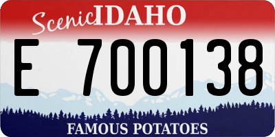 ID license plate E700138
