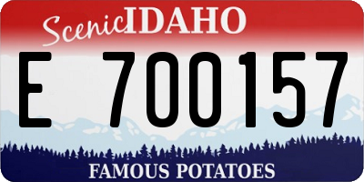 ID license plate E700157