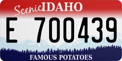 ID license plate E700439