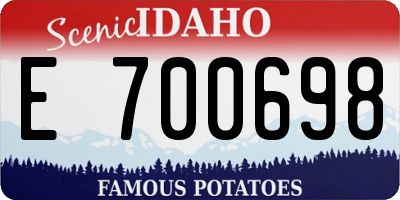 ID license plate E700698