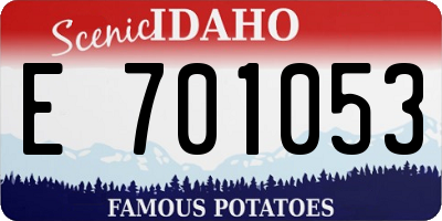 ID license plate E701053