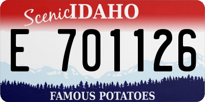 ID license plate E701126