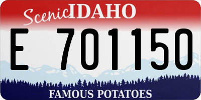ID license plate E701150