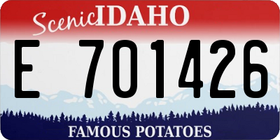 ID license plate E701426