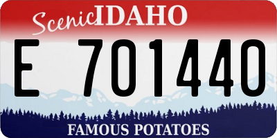 ID license plate E701440