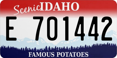 ID license plate E701442