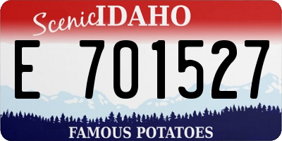 ID license plate E701527