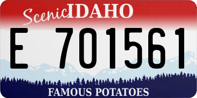 ID license plate E701561