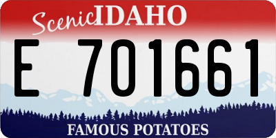 ID license plate E701661