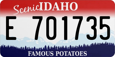 ID license plate E701735
