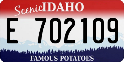 ID license plate E702109