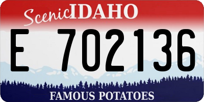 ID license plate E702136