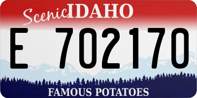 ID license plate E702170