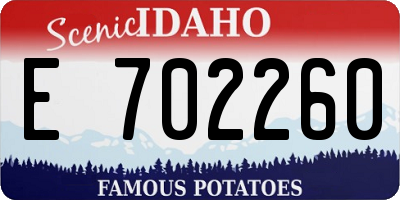 ID license plate E702260