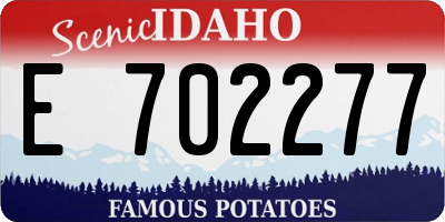 ID license plate E702277