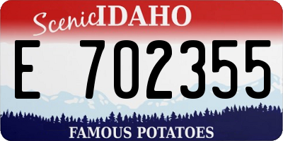 ID license plate E702355