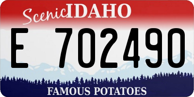 ID license plate E702490