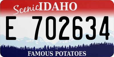 ID license plate E702634