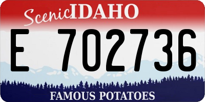 ID license plate E702736