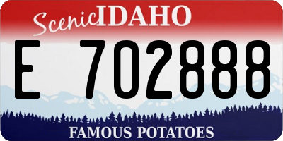 ID license plate E702888