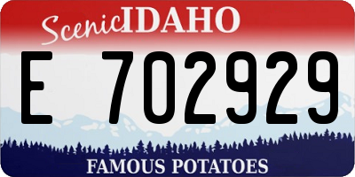 ID license plate E702929