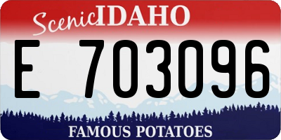 ID license plate E703096