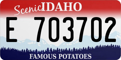 ID license plate E703702