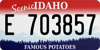 ID license plate E703857