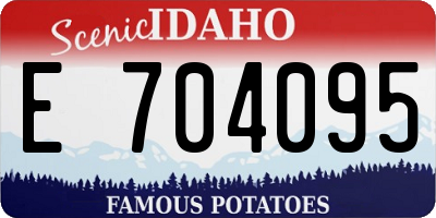 ID license plate E704095