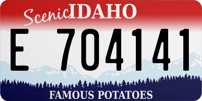 ID license plate E704141