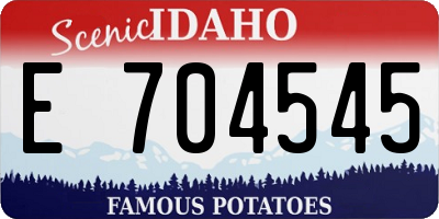 ID license plate E704545