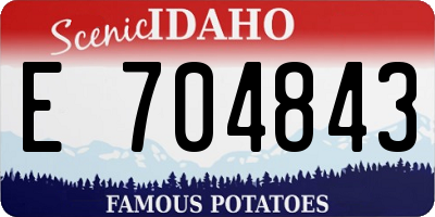 ID license plate E704843