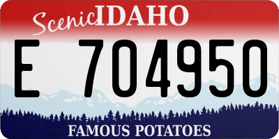 ID license plate E704950