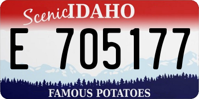 ID license plate E705177