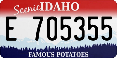 ID license plate E705355