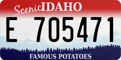ID license plate E705471