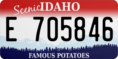 ID license plate E705846