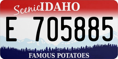 ID license plate E705885