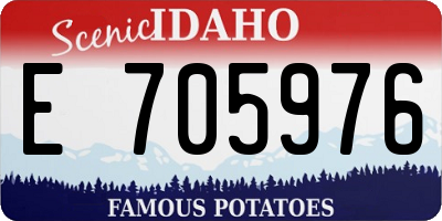 ID license plate E705976