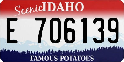 ID license plate E706139