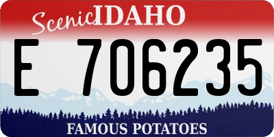 ID license plate E706235
